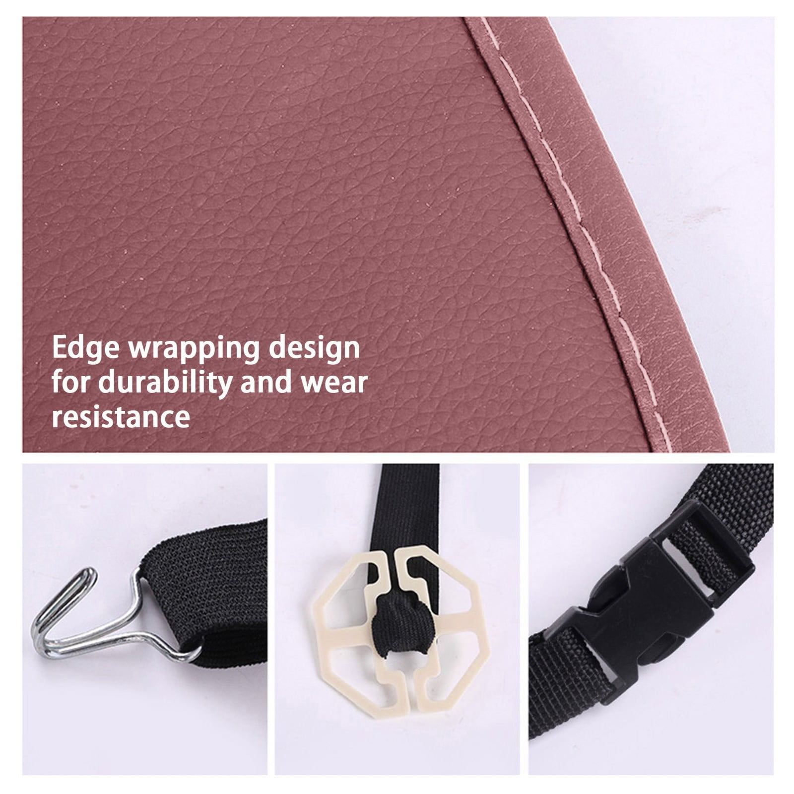 Car Seat Organizer - 24.4"x16.53" PU Leather Backseat Storage Bag with Folding Tray, Multifunctional for Phone Food Toys and Road Trip Organization