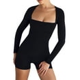 thumbnail image 2 of Txlixc Vestido de mujer, cuello cuadrado de manga larga Txlixc moda, 2 of 7