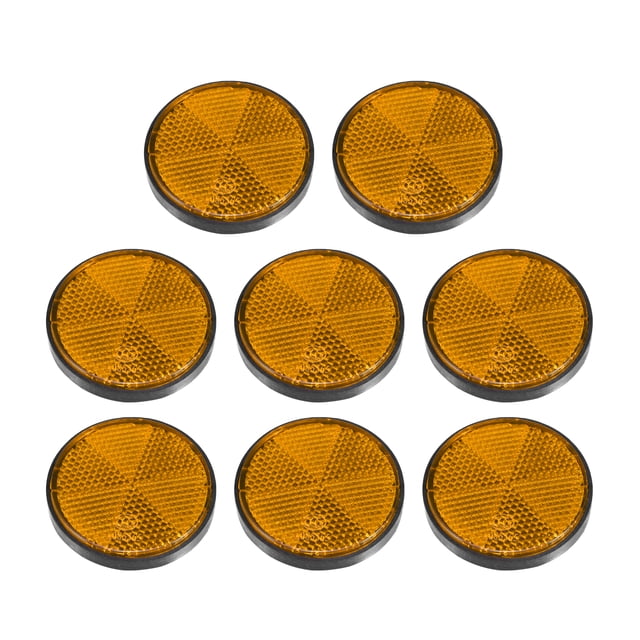 8uds Redondo Atornillable Seguridad Rayos Reflectores Traseros Reflectores Naranja