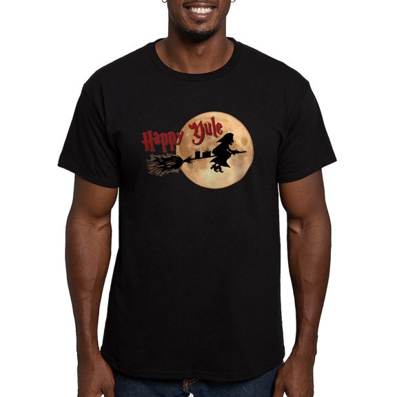CafePress - Happy Yule T Shirt - Men's Fitted T-Shirt