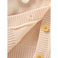 thumbnail image 4 of Bmnmsl Toddler Girl Cardigan Sweaters Long Sleeve V Neck Button Closure Flower Winter Warm Knit Sweater, 4 of 7