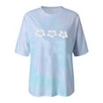 thumbnail image 3 of Pntutb Blusa de manga corta informal con estampado de sol y luna vintage para mujer Pntutb Pntutb-2837, 3 of 8