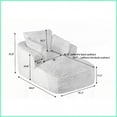 thumbnail image 4 of Modern Oversized Corduroy Chaise Lounge Chair – No Assembly, Comfy for Living Room/Dorm/Apartment, 4 of 6