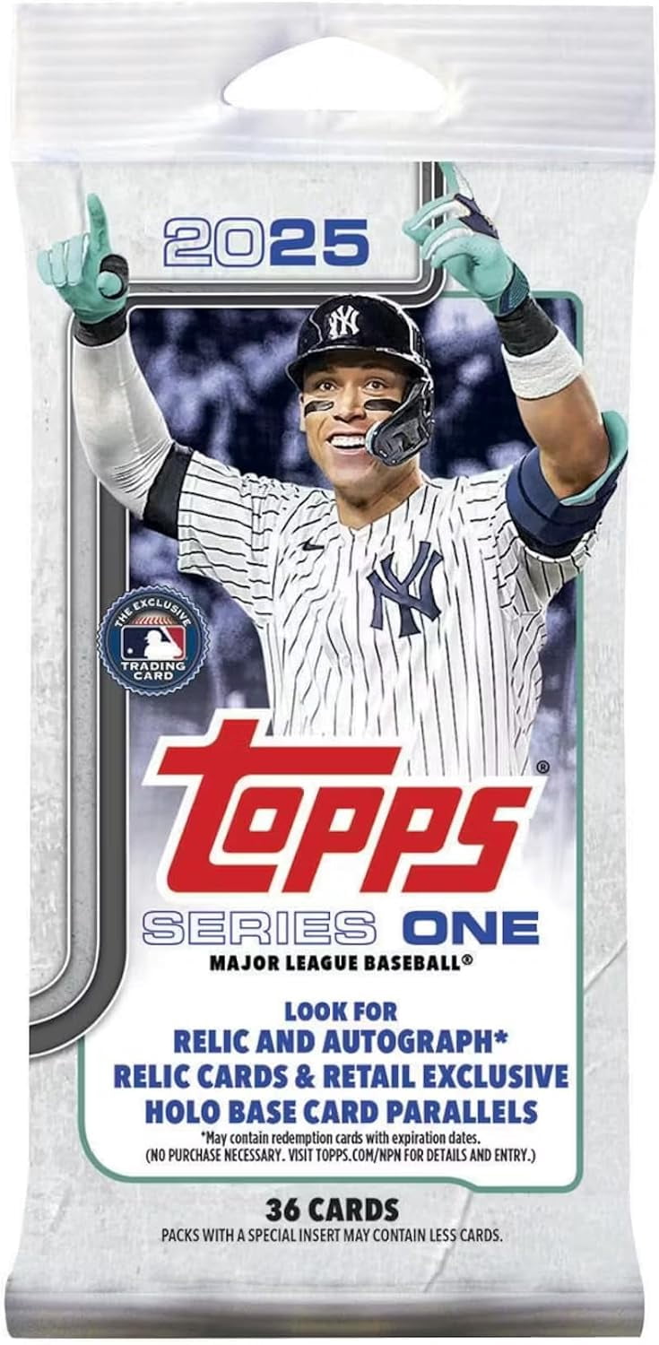 Topps 2025 Series 1 Baseball Trading Cards, Jumbo Pack, 36 Cards