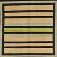 thumbnail image 1 of Ahgly Company Machine Washable Indoor Square Abstract Dark Brown Area Rugs, 7' Square, 1 of 7