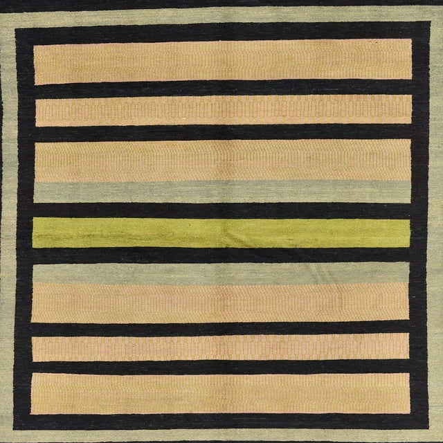 Ahgly Company Tapis d'Intérieur Lavable en Machine Carré Abstrait Brun Foncé, 5 Pieds Carré