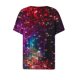thumbnail image 3 of Fiudx Liquidación de Ahorros de Verano Blusa de Manga Corta Estampada a La Moda para Mujer, Blusas Informales con Cuello Redondo, 3 of 4