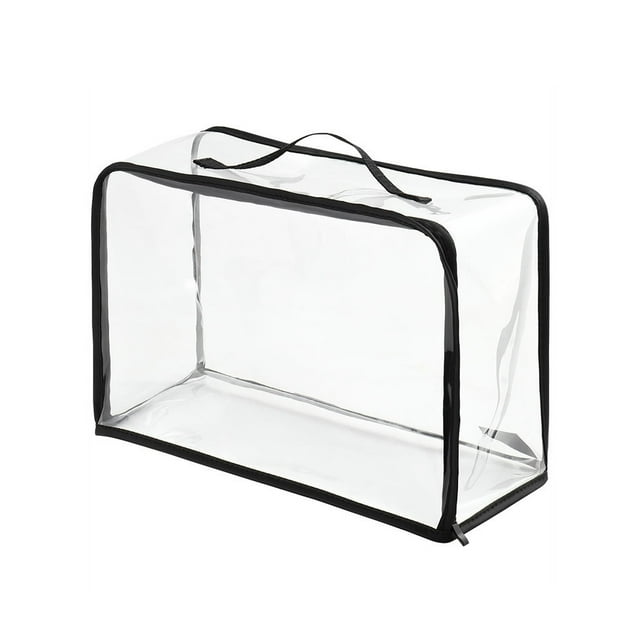 Injueey Bolsa de almacenamiento Armario transparente Cajas a prueba de polvo Pantalla Funda protectora Bolsas Organizador Ropa Cubierta colgante Almacenamiento y organización del hogar Negro METRO Injueey HA073736-02
