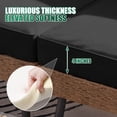 thumbnail image 7 of LazySunsets 5-Piece Black All Weather Wicker Patio Sectional Conversation Set, Thick Water Resistant Cushions & Tempered Glass Coffee Table for Backyard Poolside Porch Garden, 7 of 7
