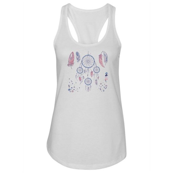 Tribal Dream Catcher Sketches Tank Women -Image by Shutterstock, Female Medium
