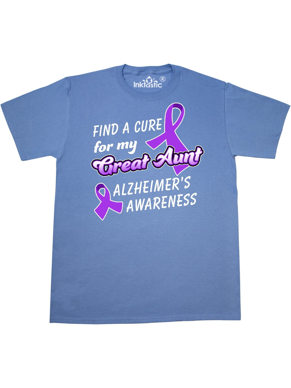 inktastic Alzheimers Awareness Find a Cure for My Great Aunt Baby T-Shirt