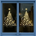 thumbnail image 6 of Christmas Window Clings Stickers - Golden Christmas Tree Static Decals for Glass, Reusable DIY Wall Mural for Home Office Shop Window Decor, 6 of 9