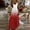 Red, variant on LADIGASU Summer Dresses For Women Print Sleeveless Round Neck Dress Casual Dresses