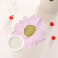 thumbnail image 3 of ENJOYW Tasse Coaster Forme de Fleur Anti-Déformée Fibre Polyester Boisson Tasse Pad Décor Bureau, 3 of 7