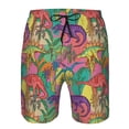 thumbnail image 4 of Kdxio Colorful Dinosaur Pattern Mens Casual Shorts - Drawstring Summer Beach Sports Shorts for Men, 4 of 9