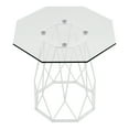 thumbnail image 3 of Furniture of America Flagg Glass Top End Table, White High Gloss, 3 of 6
