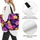thumbnail image 3 of Balery Purple Flower Bolsa Tote Estilo Estético con Cremalleras, Bolsa de Hombro, Bolsa de Compras Grande y Plegable, 3 of 8
