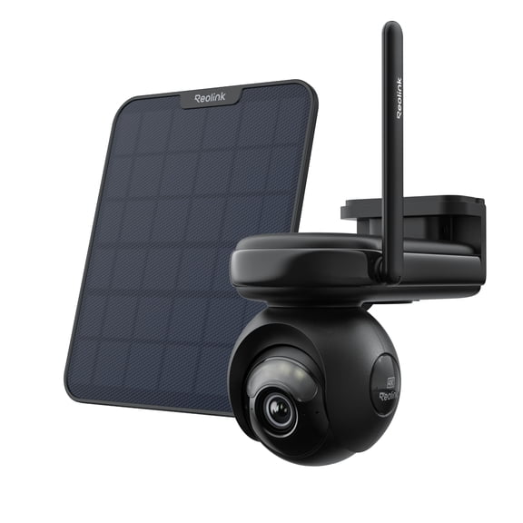 Reolink Altas PT Ultra 4K Battery Solar Black Security Camera, 360° Pan Tilt, Pre-Recording, Color Night Vision