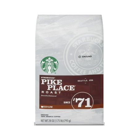 Starbucks Pike Place Roast Medium Roast Ground Coffee, 28-ounce (Best Seller At Starbucks)
