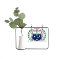thumbnail image 1 of Samoa Oceania National Emblem Metal Picture Frame Cerac Vase Decor, 1 of 3