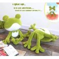 thumbnail image 4 of Juguete de peluche de rana, muñeco de peluche de 11,8 pulgadas, cojín suave y esponjoso de color verde para abrazar a un amigo, regalo para todas las edades y ocasiones JM, 4 of 5