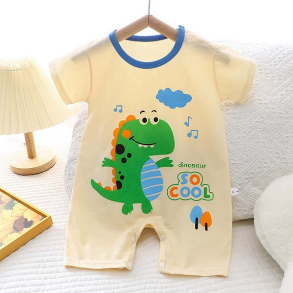 Fengyings Newborn Girl Boys Clothes Summer Outfits Infant Short Sleeve Romper Jumpsuit Bodysuit Cute Newborn Clothes for Kids