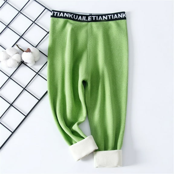 SNKSDGM Girls Pants Size 12-14 Unisex Kids Boys Girls Winter Warm Solid Lined Sweatpants Jogger Pants 3-4 Years