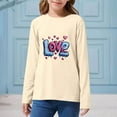 thumbnail image 6 of Auroural Shirts for Girls Size 8 Long Sleeve CUHK Printed Round Neck Top For Spring And Summer Casual Pullover Boys And Girls Long Sleeved Base Shirt Beige, 6 of 6