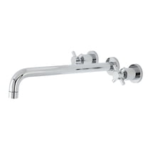 Kingston Brass KS8041DX Concord Two-Handle Wall Mount Roman Tub Faucet, Polished Chrome