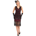 thumbnail image 3 of PrettyGuide 1920s Dress for Women Gatsby V Neck Sequin Oval Fringe Flapper Dresses Roaring 20s Party, X-Large, 3 of 7