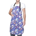 thumbnail image 3 of Goofa flower Skull cartoon Printed Waterproof Apron 33" Chef Aprons for Men Heavy Duty Chemical Work Apron Adjustable Bib Apron, 3 of 9