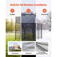 thumbnail image 3 of KFFKFF Outdoor Dog Kennel, 3.67 x 3.78 x 4.1 ft Spacious Pet Enclosure with Secure Lock, Weatherproof Roof Cover for UV Protection, Durable Cage Run for Medium to Large Dogs, 3 of 9