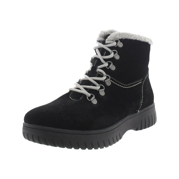 White Mountain Womens Glory Suede Ankle Combat & Lace-up Boots