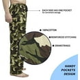 thumbnail image 3 of Bintangor Men Pajama Sleep Pants 100% Cotton Knit Lounge Wear Long Camouflage Green XL, 3 of 3