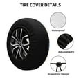 thumbnail image 2 of Sikiie Leaves Flower PVC Leather Spare Tire Wheel Cover Spare Tire Cover, for Car Truck SUV Camper Trailer Universal Fit(14-17in)-15 inch, 2 of 6