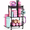 BLACK, variant on White 3-Tier Utility Storage Cart with Wheels and Hooks for Yoga Mats and Fitness Gear