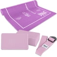 thumbnail image 1 of FIT Yoga Essentials Kit - Non-Slip Yoga Mat, Foam Blocks & Strap - Complete Yoga Set for Home Gym, Pilates & Meditation - Yoga Accessories for Flexibility, Balance & Stretching, 1 of 5