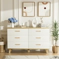 thumbnail image 2 of Modern Dresser for Bedroom, 6 Drawers Dresser with Wood Handles & Legs, 2 of 7