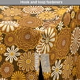 thumbnail image 4 of Yellow Brown Dog Crate Cover, Top View Illustration of Round Daisy Flowers, Easy to Use Pet Kennel Cover Small Dogs Puppies Kittens, 7 Sizes, Amber Dark Yellow, by Ambesonne, 4 of 6