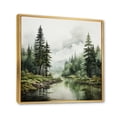 thumbnail image 2 of Designart "Serene Pine Tree Wilderness" Lakes & Rivers Floater Framed Canvas Print, 2 of 7