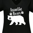 thumbnail image 4 of Inktastic Auntie Bear in White Women's Plus Size V-Neck T-Shirt, 4 of 5
