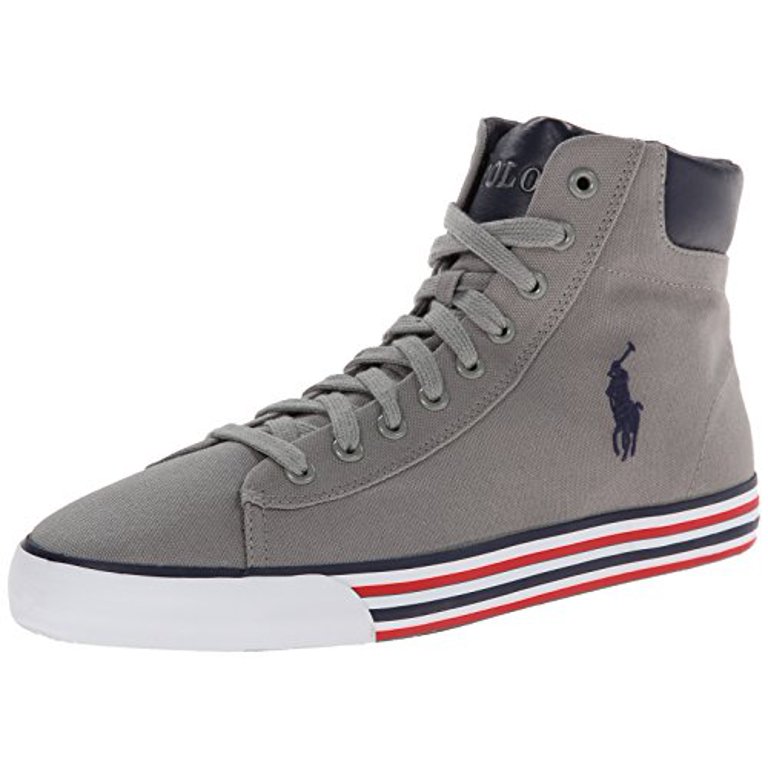 Polo Ralph Lauren Men's Harvey Fashion Sneaker-Grey-13D Polo Ralph Lauren Men's Harvey Fashion Sneaker-Grey-13D
