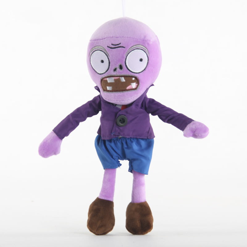 PVZ Stuffed Plush Doll Newspaper Zombie Toys Gray Zombies Purple Zombies Suitable for Chirldren and Game Fans on Birthday 12 inch Plants VS Zombies Plush Toy 