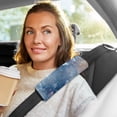thumbnail image 6 of 2-Pack Seat Belt Covers with Flannel Seatbelt Shoulder Strap Case Adjustable Straps Soft Padding for Car Blue Butterflies Flying Small, 6 of 8
