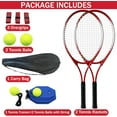thumbnail image 3 of Tennis Rackets for Adult, 2 Players Adult Recreational Tennis Rackets Set for Beginners and Professional with 4 Tennis Balls, 3 Overgrips, 1 Tennis Bag, 3 of 6