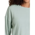 thumbnail image 3 of RBX Active Women's Crewneck Buttery Soft Textured Long Sleeve Dolman Top for Yoga, Casual Wear, 3 of 6