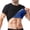 Blue, variant on Men Sauna Sweat Vest Slimming Weight Loss Waist Trainer Short Sleeve Workout Top for Gym Running Basketball Sports