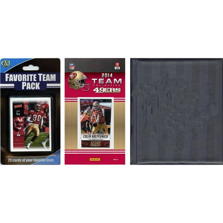 C&I Collectables NFL San Francisco 49ers Licensed 2014 Score Team Set and Favorite Player Trading Card Pack Plus Storage Album
