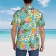 thumbnail image 4 of Fotbe Cute Pineapples Camisa Hawaiana para Hombre Unisex – Camisa Casual de Verano con Botones de Manga Corta de Algodón y Lino,3X-Large, 4 of 7