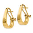 thumbnail image 2 of 14K Yellow Gold Earring J-Hoop Women'S 18 mm 5 Polished Omega Back Post Earrings, 2 of 3